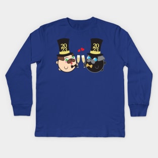 Poopy & Doopy - New Year's Eve Kids Long Sleeve T-Shirt